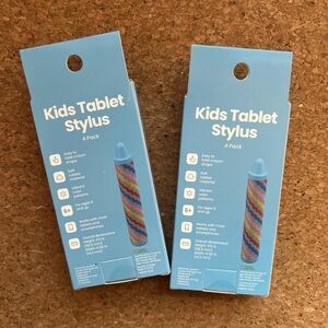 Bundle of 2 Kids Tablet Stylus 4‎ Packs (8 stylus in total)